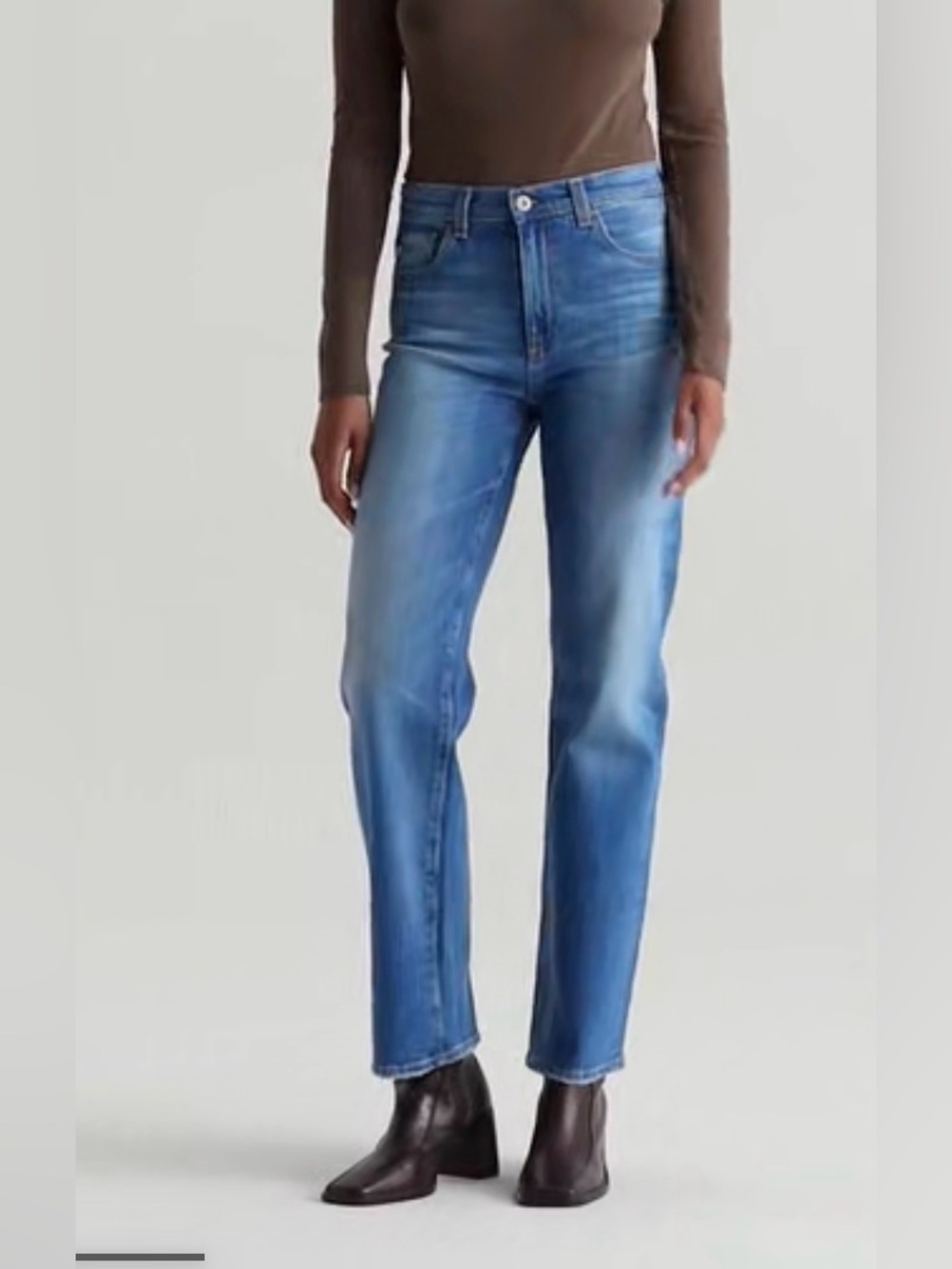 Ag Adriano Goldschmied Women’s Light Blue Straight Jeans